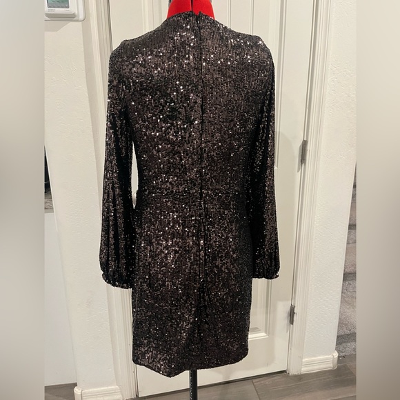 NWOT The Drop Women's Helena Sequin Wrap Dress - Picture 5 of 7